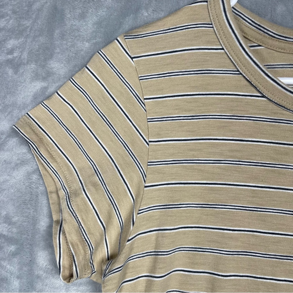Rag & Bone Beige Striped Tee - Picture 6 of 12